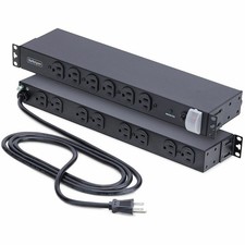 StarTech 14-Outlet Rackmount PDU, 1U Server Strip, 6X Front and 8X Rear Ports picture