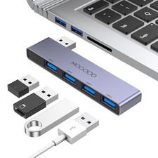 USB Hub for Laptop, USB Hub 3.0 USB Splitter Ultra-Slim Data USB Hub [Charging N picture
