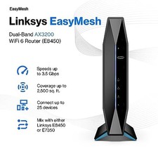 LINKSYS E8450 AX3200 WIFI 6 ROUTER: DUAL-BAND, WIRELESS HOME NETWORK, 4 -  BLACK picture