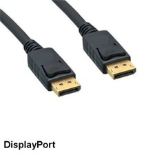 KNTK 6ft DisplayPort 1.2 Cable w/ Latch 28 AWG HD 4K DP Male to Male Cord picture