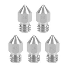 5pcs 0.6mm 3D Printer Nozzles Head M6 Thread for MK8 1.75mm Extruder Printer picture