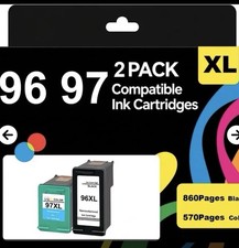 Compatible 96XL 97XL Inkjet Ink Cartridges 2-Pack for HP Black/Tri-Color picture