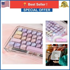 Lumicat Shine Through PBT Keycaps Set, Cute Cat Keycaps for Mechanical Keyboard picture