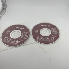 Microsoft Encarta 98 Encyclopedia CD Windows 98 RARE VINTAGE COLLECTOR’S ITEM picture
