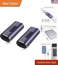 Ultra Compact USB C Female Adapter 2 Pack - Perfect for Fast Charging and Data picture