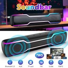 Computer Speaker Bluetooth Soundbar RGB Gaming Soundbar TWS Sound Bar HiFi Audio picture