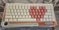 Higround Basecamp 75 Custom Keyboard Full Ceramic Heart Keycaps Pink/White picture
