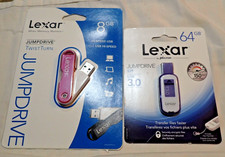 Lexar JumpDrive S25 USB 3.0 Flash Drive 64GB Sealed plus 8gb picture