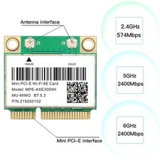 WiFi 6E Mini PCIe MPE-AXE3000H Tri-Band 5400Mbps Bluetooth Laptop Upgrade Card picture