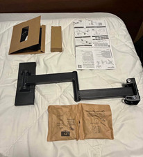 Black Universal Wall Mount Monitor Arm for 1 Monitor, Tilt & Rotate picture