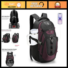 Stylish Laptop Backpack with USB Charging Port, Fits 15.6