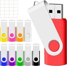2GB USB Flash Drive 10 Pack JBOS 2 GB Drives Memory Stick 2GB, Mix(10) picture