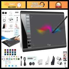 10x6 Inch Drawing Tablet, Ultra Thin Graphics Pad for PC & Android, 8 Hot Keys, picture