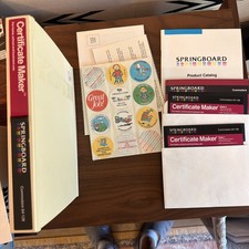 Springboard Certificate Maker Commodore 64/128 C64 Complete w/ Disks Manual picture