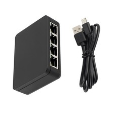 New 1 TO 4 Ways 1000Mbps Black RJ45 LAN Network Splitter Adapter Accessories picture