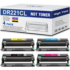 ONLYU Compatible DR221CL Drum Unit Black Cyan Magenta Yellow for Brother Prin... picture