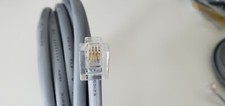 Lots x10 Gray 25FT Telephone Cable RJ-11 RJ11 Cord Wire DSL Modem Fax Phone picture