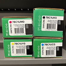 Lexmark Ultra High Yield Return Program Toner CMYK Set 78C1U K/M/Y/C picture