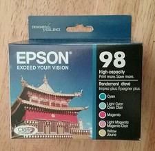 10-2019 NIB 5pk Genuine Epson 98 Color Ink_T098 T0982 -T0986_Artisan 700 710 725 picture