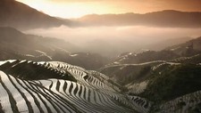 Landscape vietnam field asia rice terrace Custom Gaming Mat Desk picture