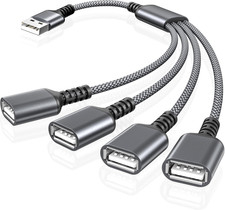 USB Splitter 1 in 4 Out 1FT,USBA Male to Four Female Adapter picture