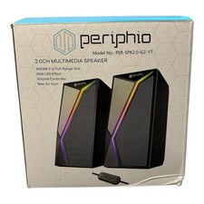 PERIPHIO 2.O CH Multimedia Speakers PC Laptop Phone Sound System RGB LED Effect picture