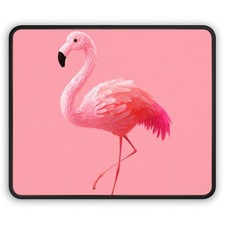 Pink Flamingo Gaming Mouse Pad | Tropical Bird Desk Mat picture