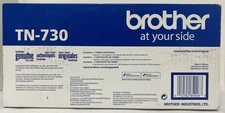 Brother TN730 Genuine Original Standard Yield Black Toner Cartridge 1200 Pages picture