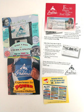 1997 SEALED America Online AOL 3.5” Floppy Disk Version v3.0 Lot paper work AD picture