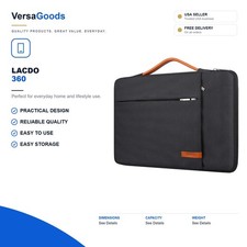 Lacdo 360° Protective 14 Inch Laptop Sleeve Case for HP Lenovo Dell ASUS Acer... picture