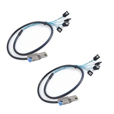 LOT Mini SAS SFF-8088 to 4 SATA  6gbps HDD External Multilane SAS Server Cable picture
