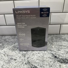 Linksys Unisex OS Velop AC1200 Mesh WiFi 5 Router Black VLP0101B-NP New Sealed picture