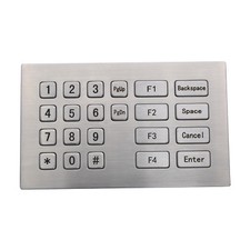 Metal USB Keyboard With 22 Keys Industrial Mini Stainless Steel Kiosk Keypad picture