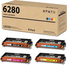 Phaser 6280 Toner Cartridge 4-Pack High Yield 6280 Toner Replacement picture