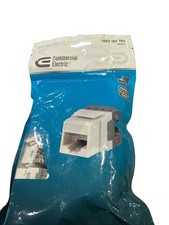 Commercial Electric 25 Pack CAT6 Jacks  for Phone/Data  White 5016-25-WH-VN NEW picture