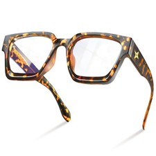 livho Oversized Blue Light Blocking Glasses for Women - Coco Tortoise picture