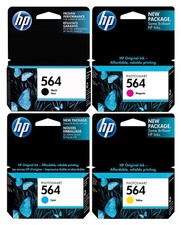 GENUINE NEW HP 564 Ink Cartridge 4-Pack  picture
