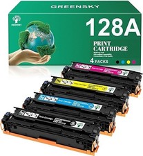 GREENSKY Compatible Toner Cartridge Replacement for HP 128A CE320A CE321A CE3... picture