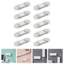 10Pcs Convenient Plastic Wire Organizer Cable Clips Adhesive Durable for Home picture