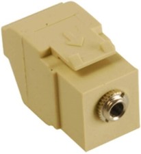 ICC 3.5 mm Stereo Audio Module Push-pin, Ivory picture