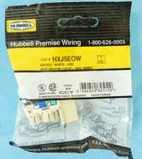Hubbell HXJ5EOW Cat5e XCELERATOR Series Keystone Jack - Office White picture