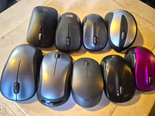 Logitech Lot of 10 Wireless Optical Mice Scroll Wheel 3-Button Multicolor picture