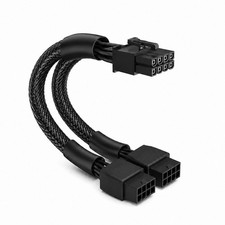 CPU 8 Pin Male to Dual PCIe 8 Pin Female Adapter PCI Express GPU Adapter Cable picture