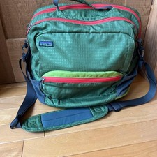 Patagonia Messenger Bag Green Shoulder Bag Grid Ripstop Crossbody Used picture