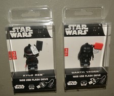 Two 16GB Star Wars flash drives - Darth Vader & Kylo Renn - NEW & SEALED picture