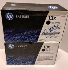 HP 13X Laser Cartridges New Black Packaging Opened Sealed Boxes (Lot of 2) picture