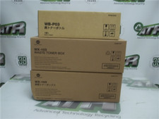 Konica Minolta Waste Toner Boxes, Two WX-103 and One WB-P03, New In Box Bundle picture