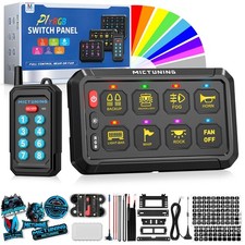 MICTUNING P1Y RGB 8 Gang Switch Panel with RF Remote 230FT picture