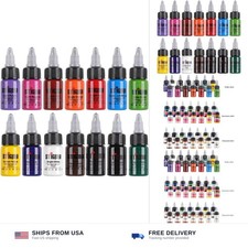 STIGMA Professional Tattoo Ink Color Set 14 Colors with 15 ml 1/2oz per Bottl... picture