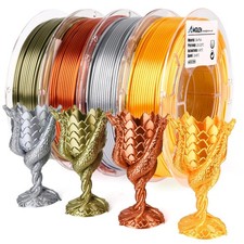 AMOLEN PLA 3D Printer Filament PLA Filament 1.75mm Silk Filament Bundle,Gold,... picture